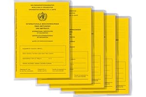 welsberg Set of 5 Vaccination Certificate and 5 x ID Card Covers - Transparent Protective Cover for International Certificate of Vaccination and Vaccination Book