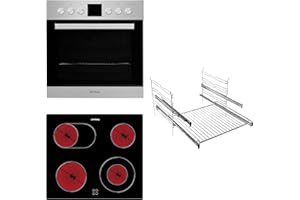 Privileg SET PV520 IN Herd-Kochfeld-Kombination / Multifunktions-Umluftherd mit 5 Funktionen / Hydrolyse-Reinigungsfunktion / Backauszug mit 2 Ebenen / A / Glaskeramik-Kochfeld / 60cm