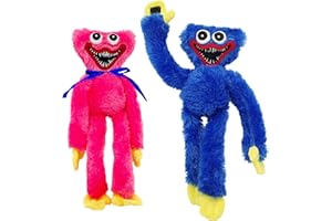 HCOVIV Kissy Missy Peluche,Azul Peluche Buggy 40 CM,Hug Peluche,Muñeco Hug Buggy, Niños,Fanáticos de los Juegos,Regalo de Cumpleaños (Rosa + Azul)