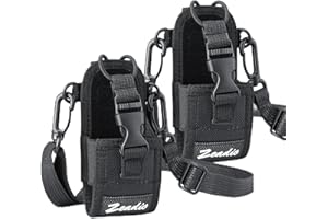 Zeadio Étui Polyvalent pour Talkie-walkie, Holster Universel Durable avec Support pour Radio bidirectionnelle (ZNC-D, Lot de 2)
