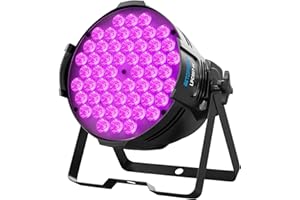 BETOPPER Éclairage de Scène LED Par Lumière DJ Lumière de fête 54x3W RGB 3 en 1 avec câble DC commande vocale/DMX pour Soirée disco, Mariage, Performance,Anniversaire LPC007-H