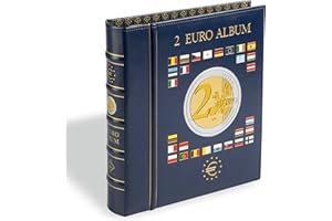 Leuchtturm 341017 Álbum Vista para 80 monedas de 2 Euro - incl. 4 hojas Vista para 80 monedas de colección - estuche protector