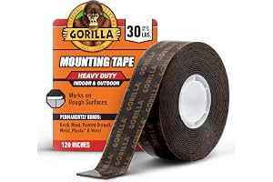 Gorilla Heavy Duty Double Sided Mounting Tape XL, 1" x 120", Black, (Pack of 1)