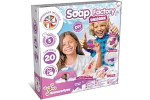 Science4you zestaw mydła laboratoryjnego z jednorożcem dla dzieci, stwórz własne mydło z zabawką jednorożca wewnątrz, świecące w ciemności zestawy do majsterkowania z jednorożcem dla dziewczynek i