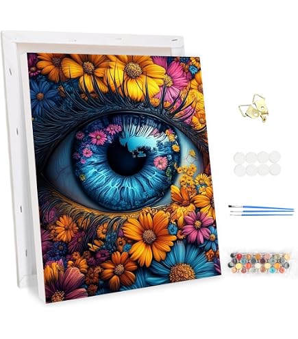 Kit Dipingere Con Numeri Per Adulti | Paesaggio Montagna 40x50cm | Pittura A Olio Fai Da Te | Decorazione Casa