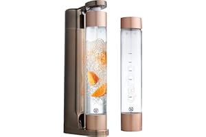 Twenty39 Qarbo - Sparkling Water Maker and Soda Streaming Carbonation machine for home Infuses Flavor while Carbonating Beverages (Bronze)