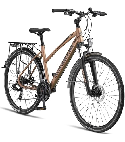Adler Verona Trapez Trekkingrad | 28 Zoll Damenfahrrad | 21-Gang Schaltung | Felgenbremsen