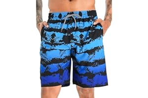 APTRO Costumi Pantaloncini da Bagno Uomo Mare Surf Piscina Stampa Hawaiana Estiva Grande Asciugatura Rapida con Fodera in Rete