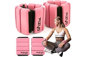 ‎FIZYO Fizyo Regulowany Zestaw Silikonowych Obciążników na Kostki i Nadgarstki 2 szt Idealne do Fitnessu, Biegania, Jogi, Pilatesu, Rehabilitacji, Basenu na Nogi Ręce, dla Kobiet Mężczyzn