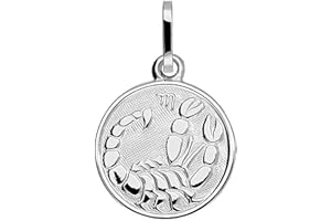 My Gold Pendentif Zodiaque (Sans Chaîne) Argent Sterling 925 Petit Ø 12mm Mini Signes Ronds du Zodiaque Zodiaque rond MOD-07067