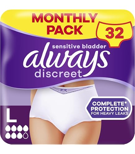Ausonia Discreet Pants Boutique - Slip per incontinenza da donna, 18 pezzi, taglia M, antiodore, anti-umidità e previene perdite