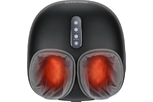 Medcursor fotmassageapparat med värmefunktion, Shiatsu djup knådande foot massager, flera inställningar och justerbar intensitet för hem- eller kontorsbruk