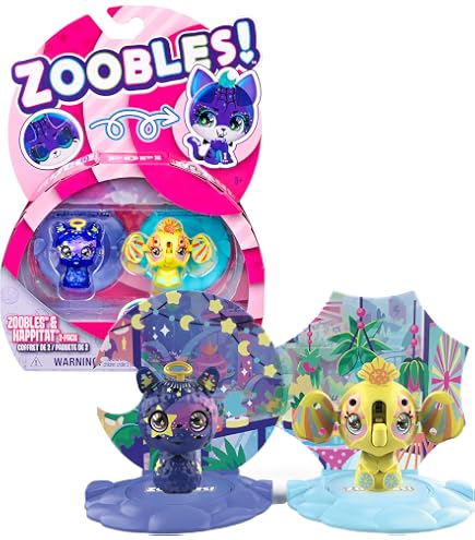 Spin Master Zoobles Z-Girlz Transformable Toy - Magic Balls That Turn Into Fantasy Animals With House