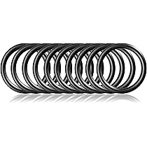 Ganzoo O-ring met brug stegring voor hondenlijn en halsband, 25 mm binnendiameter, 4 stuks, zwart metaal van gelegeerd staal, roestvrij ronde bevestigingsring voor beslag