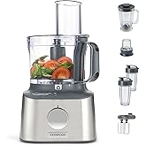 Kenwood Multipro Compact+ FDM312 SS, 5-in-1 Compact Food Processor, Stainless Steel, 2.1 L Capacity, digital weighing scale, 
