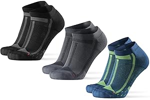DANISH ENDURANCE Calcetines Cortos de Running, Antiampollas, Técnicos, Deporte, para Hombre y Mujer, 3 Pack