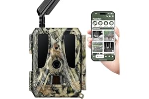 DÖRR Cloud Pro 4G Wildkamera, Überwachungskamera, 100°, Wiederaufladbar 18650, iOS & Android & Web App, 4G Bildübertragung, 24MP Bilder, Full HD 1080P Videos, Echtzeitmodus, Infrarot Blitz, Zeitraffer