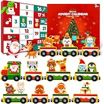 Calendrier De L'Avent 2025 Train Magnétique En Bois - 24 Jours Avec Décorations De Noël, Cadeau Enfant 3 Ans+