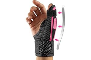 AGPTEK Muñequera Pulgar Ferula Derecha e Izquierda, Muñequera Metacarpiana Férula Dedo para Artritis Tendinitis Alivio del Dolor del Túnel Carpiano y Esguince de Pulgar