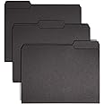 Smead Interior File Folder, 1/3-Cut Tab, Letter Size, Black, 100 Per Box (10243)