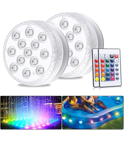 Joycome Swimming Pool Lights, 13 RGB LEDs, Underwater Pool Lights, Pack
