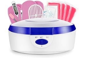 AYITOO Dispositivo per Bagno di Paraffina per mani e Piedi, con Accessori, Vasca per Cera Elettrica, con Cera di Paraffina, 265 W, Colore Blu