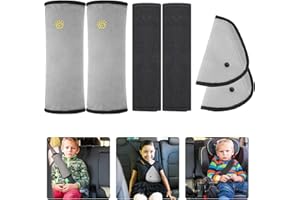 ruggito 6 Stück Gurtpolster kinder Auto,Polster Sicherheitsgurtpolster,Universal Einstellbare Dreieck Gürtelpolster Pad,Autositz Gürtel Pillow für Kinder Erwachsene Familie Reise