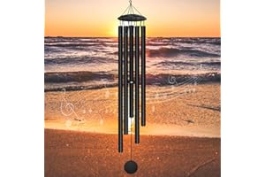 ELECXLINK Grandi campanelli a vento per esterni dal tono profondo, 165,1 cm, scacciaspiriti per esterni, veranda, giardino, patio, balcone, decorazione per la stanza commemorativa, regalo commemorativo per la