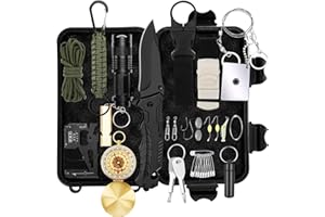 WOWOSS Survival Kit 36-in-1 Survival Equipment Emergency Tool Outdoor Multi-Tools for Hiking Camping Hunting Cycling Outdoors