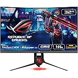 ASUS ROG STRIX Curved XG32VQR, 32 Inch (31.5 Inch) WQHD (2560 x 1440), VA, Up to 144 Hz, 125% sRGB, DP, HDMI, DisplayHDR 400,