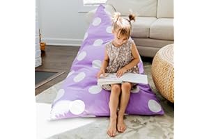 ‎BUTTERFLY CRAZE Butterfly Craze Sitzsack-Stuhlbezug, funktionaler Spielzeug-Organizer für Kleinkinder, gefüllt mit Stofftieren, um eine riesige, bequeme Bodenliege für Jungen oder Mädchen zu schaffen, lila Punkte