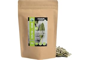 Alpi Nature Salvia Infusión Orgánica 125g, Hojas Secas Enteras para Preparar Té de Salvia Blanca
