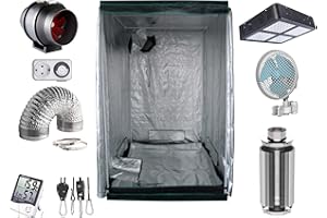 Nito GmbH Growbox Komplettset 80 x 80 x 180 cm Vollspektrum Grow LED (600 Watt LED)