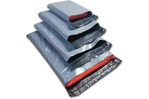 ODL Packaging Ltd - Pack de 100 bolsas para envíos por correo, plástico gris, tamaños variados