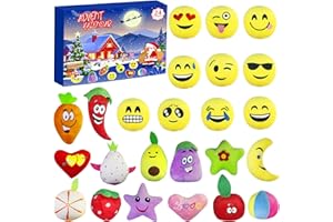 ETONSUNNY Calendario de Adviento 2025，24 Peluches Diferentes,Juguetes de Navidad para Niños y Niñas, Decoraciones para Mochilas (Style 2)