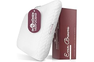 ‎EVAN BROWNS EVAN BROWNS® Nackenkissen Memory Foam - Nackenstützkissen 67x35x8,5 cm - Komfortables & ergonomisches Kopfkissen für Seiten-und Rückenschläfer - Orthopädisches Kissen - ideal für Bezüge 40x80cm