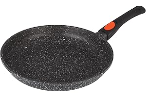 Kamberg - Poêle 20 cm - Manche Amovible - Fonte d'Aluminium - Revêtement Type Pierre - Tous Feux dont Induction - Sans PFOA - 0008020, Noir