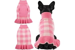HJYOKUSO Jersey de Navidad para Perro, Jersey de Punto Suave para Perro Gato, Abrigo de Invierno CáLido para Perro, Chaqueta de Suéter, Disfraz para Cachorros, Ropa para PerrosPequeñOs,Medianos,Grandes,Gatos