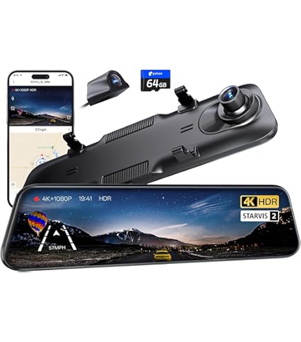 Auto Achteruitkijkspiegel, 9.66 Inch Car Mirror Dash CAM 1080P Full HD Touchscreen Wide Angle 170 °F Front en 140 ° Rear Camera Auto Achteruitkijkspiegel, 9.66 Inch Car Mirror Dash CAM 1080P Full HD Touchscreen Wide Angle 170 °F Front en 140 ° Rear Camera