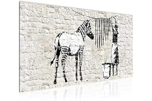 Runa Art Quadri Moderni Zebra Lavaggio Banksy Tela Non Tessuta Soggiorno Corridoio Graffiti Bianca 012912a