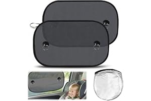 RXKFIGX 2 Pack Car Sun Shade for Baby, Car Sun Shade, Car Window Shades for Baby with Suction Cups, Car Blinds, Universal Baby Window Shade UV Protection Sun Visor for Cars, 50 x 30 CM