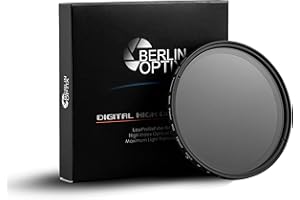 Berlin Optix Variabler ND Filter 52 mm ∙ ND2 400 Graufilter 52 mm ∙ Dämmt wirkungsvoll einfallendes Licht ∙ Perfekt für Landschaftsfotografie und Architektur Aufnahmen