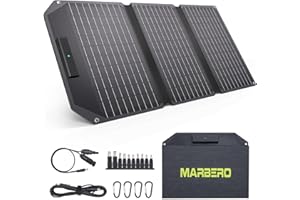 MARBERO Portable Solar Panel 30W QC3.0 USB DC Output Foldable Solar Panel Compatible with Mobile Phones Tablets for Camping Van RV Travel