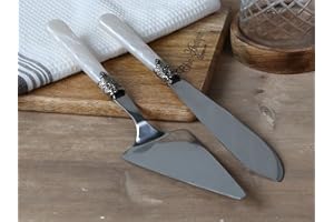 NIANWUDU ChicAntique - Paletta per torta in stile vintage, effetto madreperla