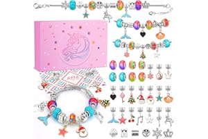 BIIB Gifts for Teenage Girl, Jewellery Making Kit, Gifts for 8-12 Year Old Girls Charm Bracelet Making Kit for Kids Stocking Fillers for Girl Christmas Gifts, Arts and Crafts for Kids