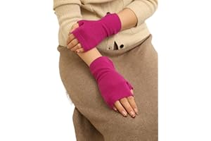 Prettystern Guanti In Cachemire Lana Senza Dita Scaldapolsi Polsini Scaldabraccia Scaldamani Donna Cashmere