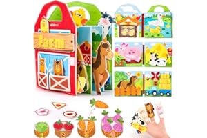 hahaland Libro Montessori 1 año - Busy Board Libro Interactivo Juguetes Montessori para Niños 1 2 3 años - Quiet Book Sensorial Educativos Regalos Cumpleaños