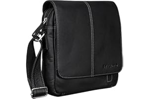 STILORD “Matt” Borsello in Pelle da Uomo Messenger bag piccola Cross Body Borsa a tracolla Borsetta da Viaggio Vintage Colore:mocca - marrone scuro