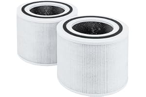 wkstore Lot de 2 filtres de rechange 3-en-1 pour purificateur d'air LEVOIT Core 300 Core 300S Core 300-RF, filtre HEPA + filtre à charbon actif