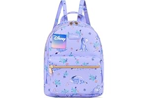 Disney Stitch Backpack for Women Teens Faux Leather Rucksack Fashion Girls Mini Daypack Shoulder Bag Purse Eeyore Gifts for Her